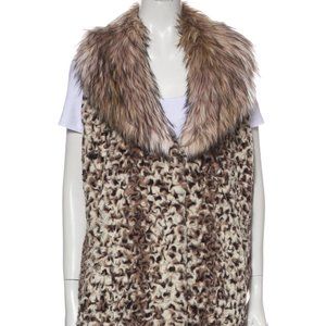 New Adrienne Landau Faux Fur Vest Sz: Medium